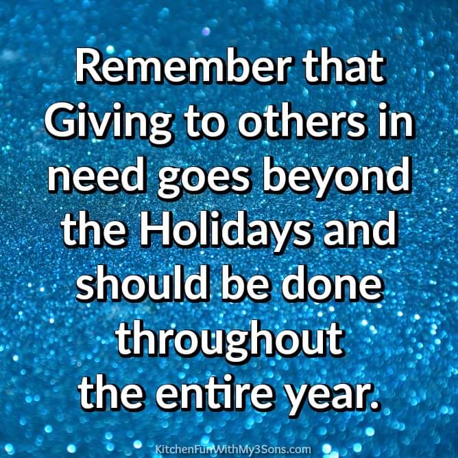 we aim to help as many people we can, food, clothing, welfare, anything, so anyone with links to managers of stores, warehouses, big business, who want to get involved in support of others, then get in touch, it's not just about helping people at Christmas,