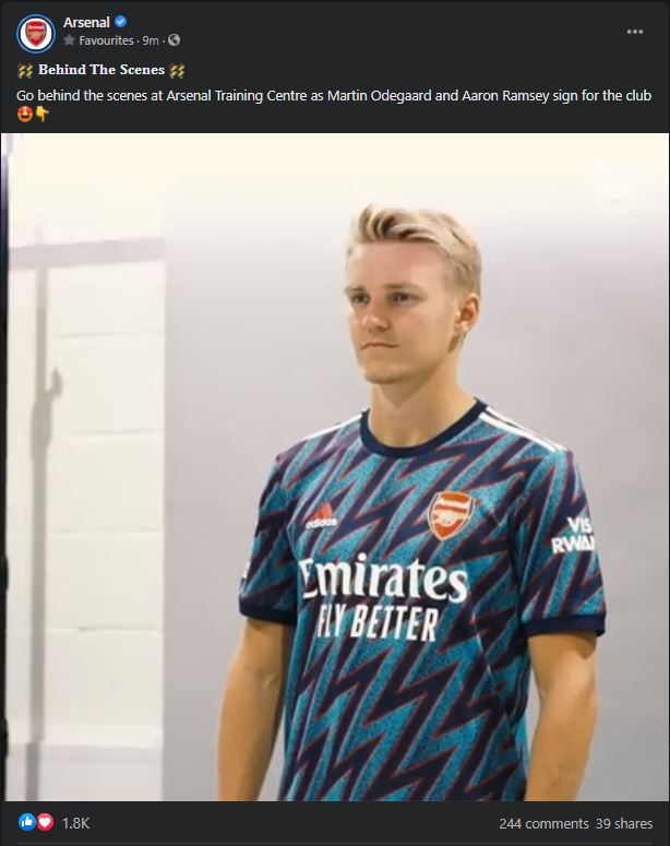 TheAFCGo's tweet photo. That time Arsenal's Social Media team fucked up and called Ramsdale, Ramsey. https://t.co/0WLOxsQVfE
