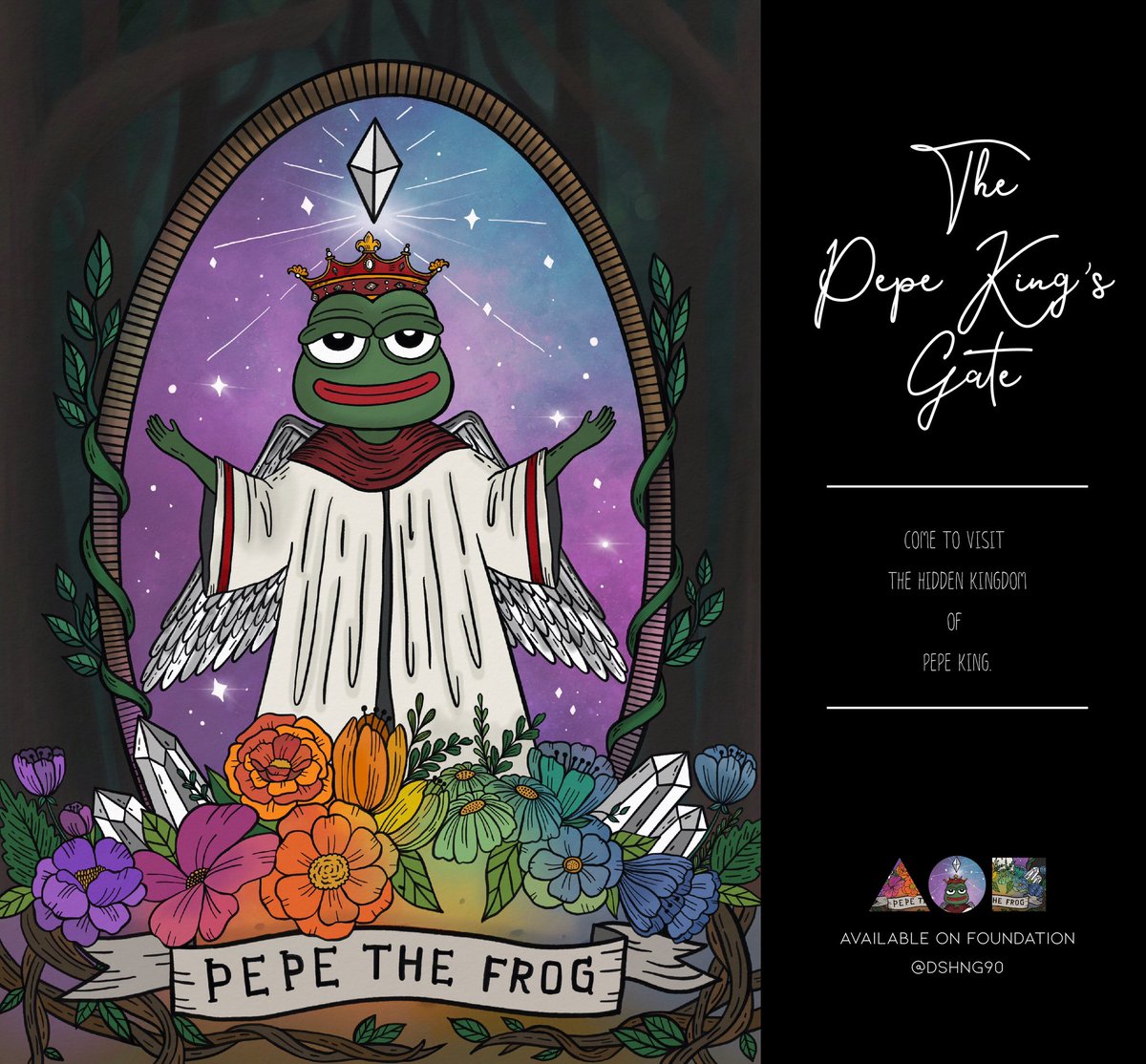 DSLN90's tweet image. The Pepe King’s Gate. 🐸👑

Available on @withFND 
foundation.app/@Dshng90

#FoundationNFT #pepe #FrogFam #nftart #NFTCommmunity #NFTTHAILAND #NFTs #NFT #NFTshill