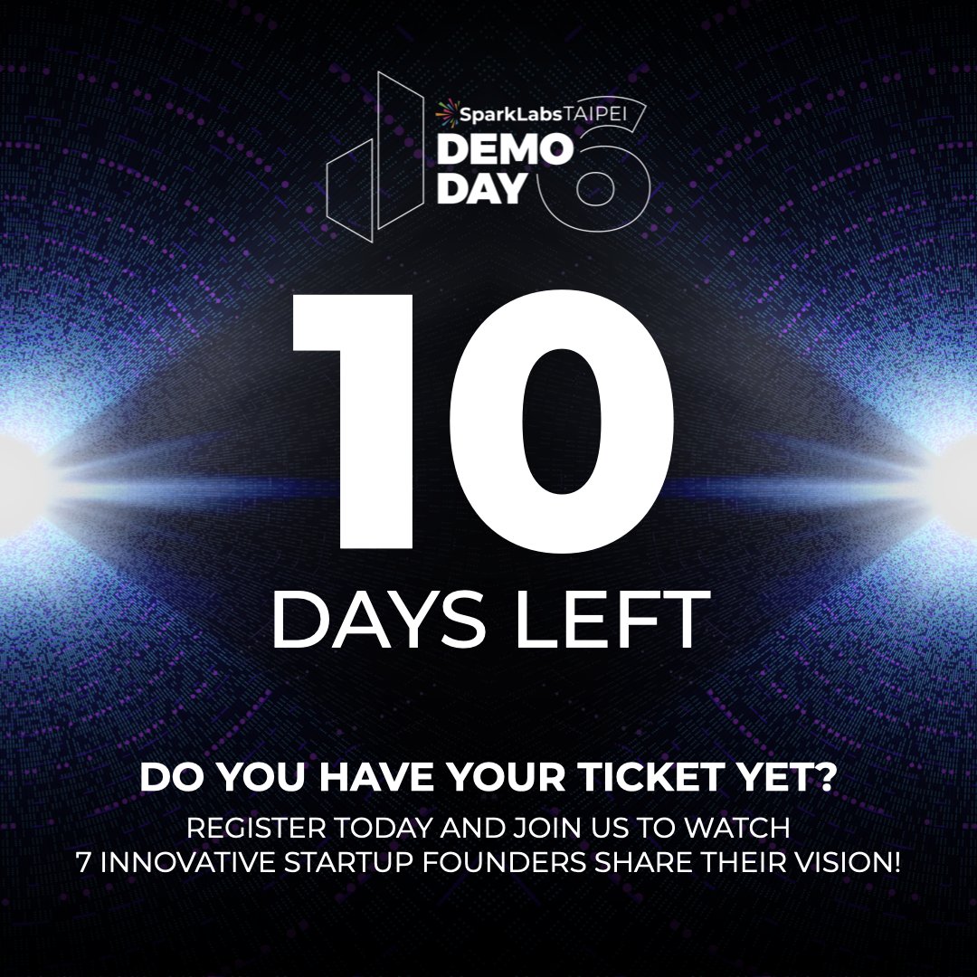 ⏳ Only 10 days left until DemoDay 6!  7 startups from Batch 6 will be pitching on the global stage. Also, our top-notch speaker lineups will share their entrepreneurship journeys and insights on the latest tech and market trends. RSVP NOW ​ ​ 👉 lihi1.com/n2Rlm
#startups