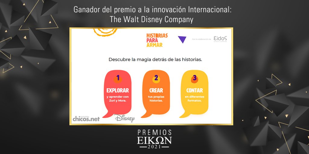 El galardón a la campaña más innovadora en la región Internacional fue <a href="/Disney/">Disney</a> Company con la campaña Historias para armar. Presentada en la categoría “Sustentabilidad en educación” en la que obtuvo el Eikon de oro. 
Podés ver la campaña ingresando acá --> ow.ly/MuO450HjoY0