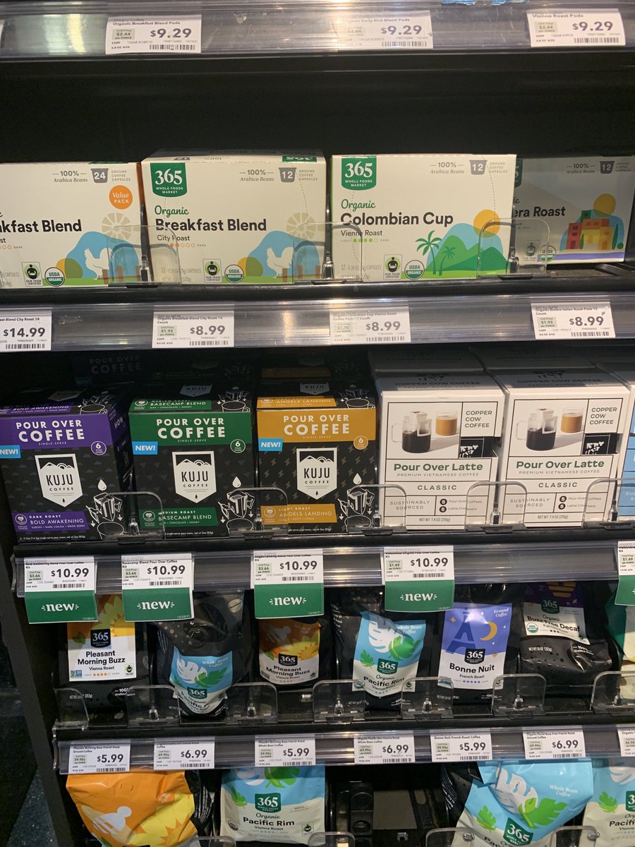 AndrewBuerger's tweet photo. Love seeing ⁦@kujucoffee⁩ on my local ⁦@WholeFoods⁩ shelves. Makes me happy when people who do good do well. 

#cpg #coffee #missiondriven https://t.co/SEFrDv8jHN