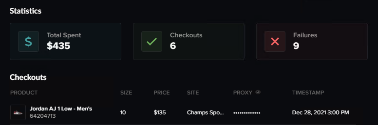 Thanks @Noble_AIO 👑 Proxies: @SecureProxies Private Residential Pool 💛 🧰: @aycdio 🇨🇦 : @AMNotifyCA