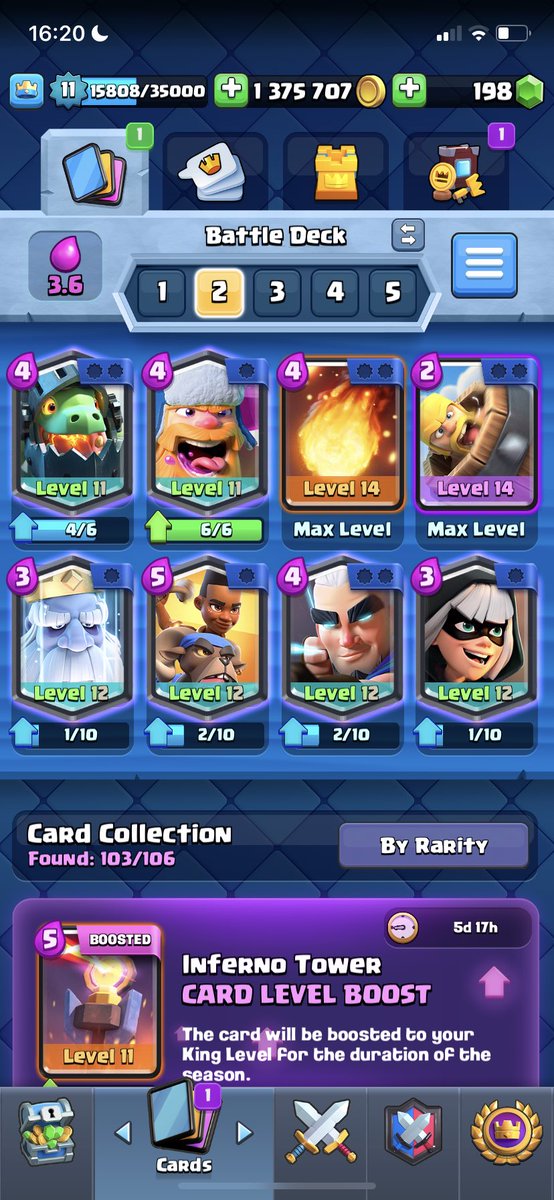 Hello, I’m looking for an acc to push top 100-200 for this end season with this deck. 🔁 and ❤️ appreciated 🙏