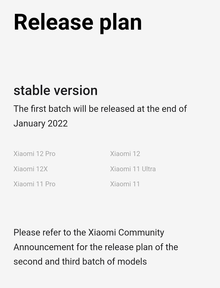rockleaks's tweet photo. MIUI 13 Launched!
The First Batch Will be Released at the End of January 2022.
#Xiaomi12
#Xiaomi12Pro
#Xiaomi12X
#Xiaomi11
#Xiaomi11Pro
#Xiaomi11Ultra
#miui #MIUI13 #Xiaomi https://t.co/xe4BR0TQ8h
