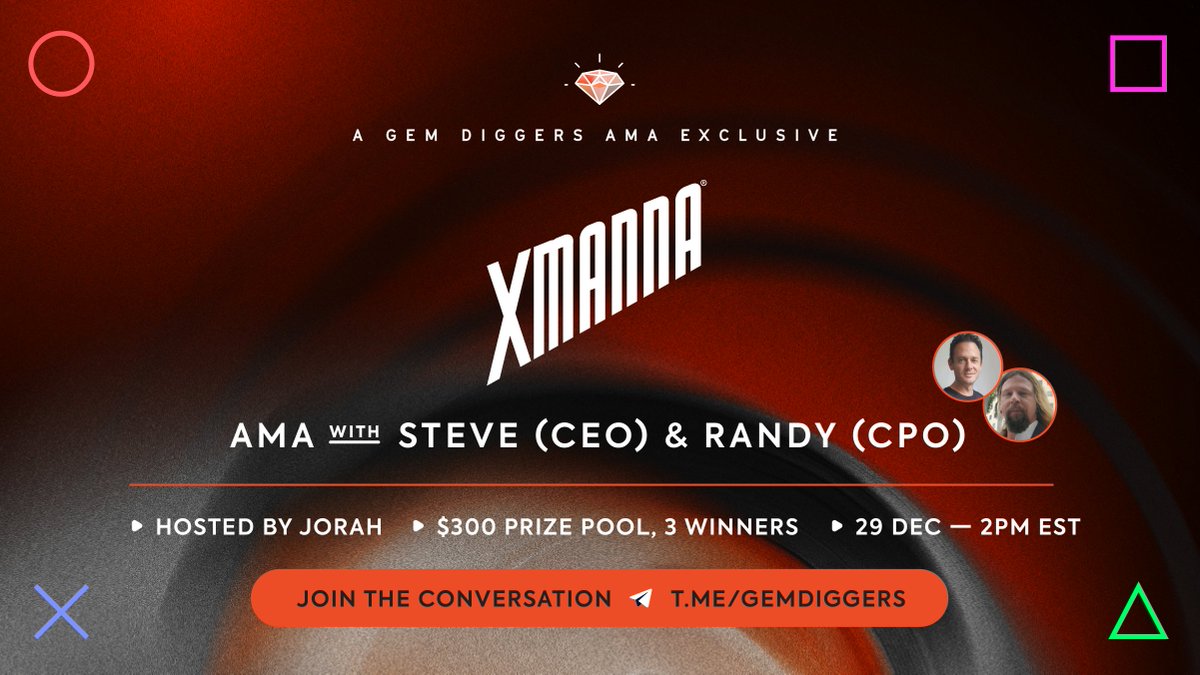 Get Ready For the Upcoming <a href="/XMANNAOfficial/">XMANNA Official</a> #AMA!

🔥 Date: December 29th 🗓
🔥 Time: 2:00 PM EST ⏰
🔥 Place: t.me/gemdiggers 💻

👉3 Best Questions will Receive 100$ Each! 👈

Submit your Questions Here 👀: 
docs.google.com/forms/d/1vfcM3…