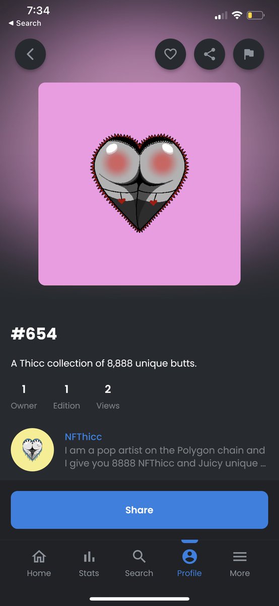 CCM2237's tweet photo. How did I end up getting this @NFThicc piece?! It’s like someone knew I wanted one☺️ https://t.co/g3Za0HvNeh