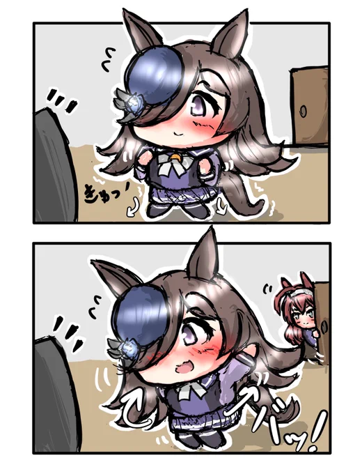 ウィンタースポーツの特集を見てものまねをするライス #ライスシャワー #ウマ娘 