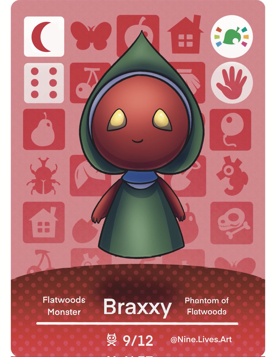 NineLivesArtist's tweet photo. The Flatwoods Monster gets a turn. Amiibo template by animalcrossingqrdesigns on tumblr. #cryptid #flatwoodsmonster #animalcrossing https://t.co/1NnBw0Kccq