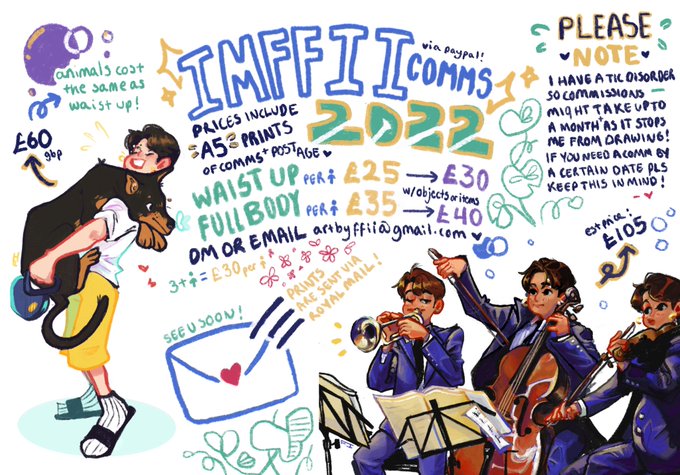 ✨Commission info for 2022! (Prices will remain as they in 2021 for a week until January 8th) ✨ 
