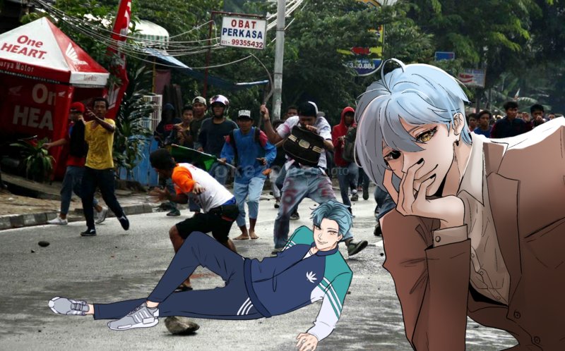 littlesadclown's tweet photo. Abis koleb sama Hoaqin nieh. Wohoho, duo rambut biru mata koneng. 😎🤙🤙 *insert sfx lagu jedag-jedug*

#artidn #koleb #bknjmet #tpjamet #elitue https://t.co/W1lRmCQBp9
