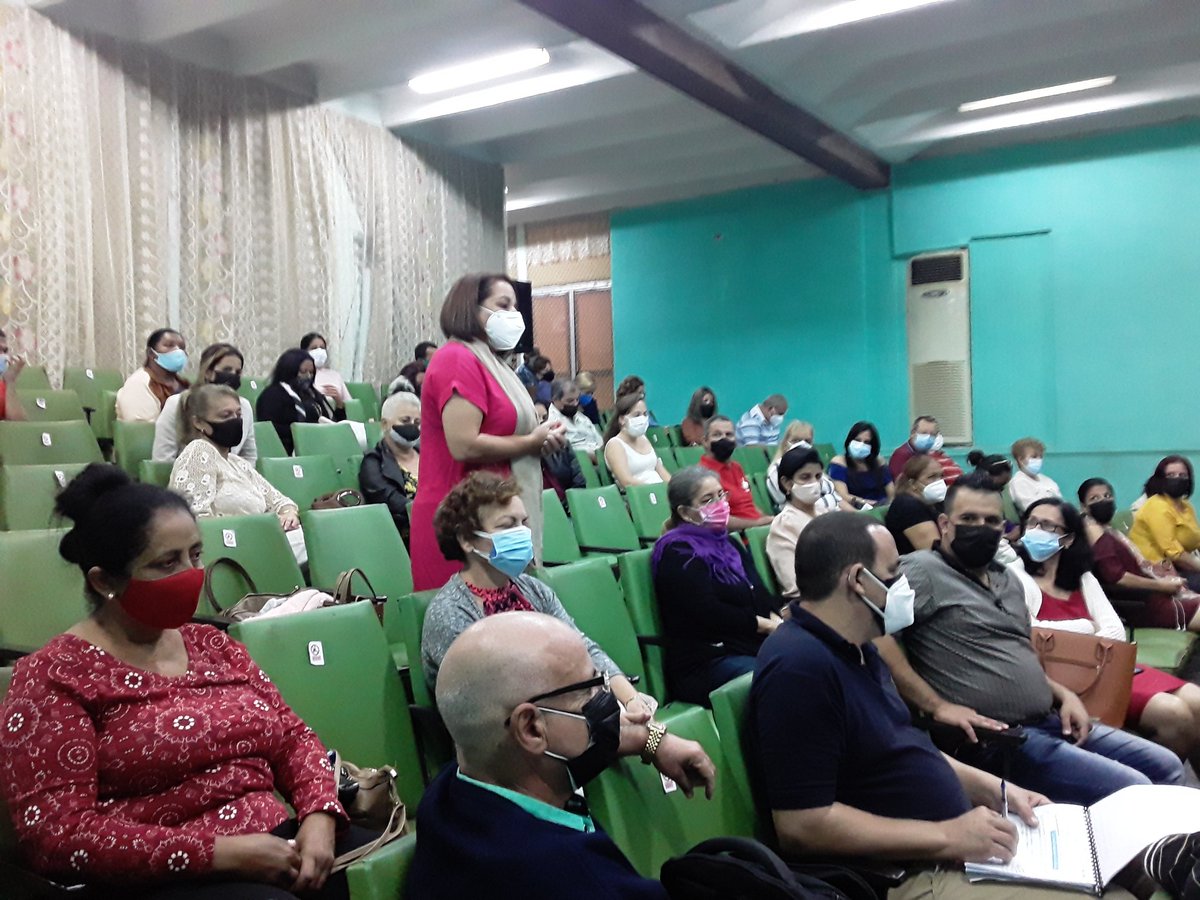 AccPinar's tweet photo. Interviene la Dr. C. Saray Núñez  en el Balance del CITMA en Pinar del Río para reflexionar sobre el sistema de proyectos desde su experiencia en la dirección de la Ciencia, Tecnología e Innovación, de la Universidad de Pinar del Río. https://t.co/B1tSrLswGe