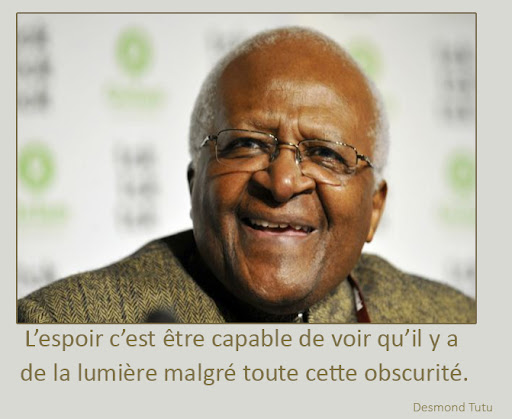"L'espoir, c'est d'être capable de voir la lumière malgré l'obscurité…"
RIP #DesmondTutu