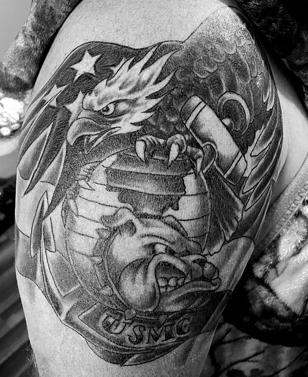 usmc logo bulldog tattoo