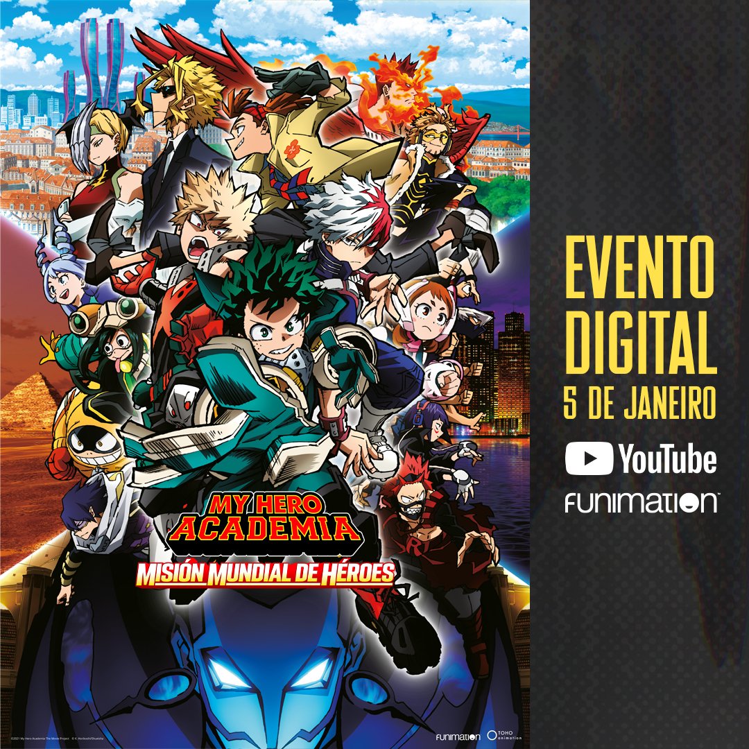 CCXP Worlds] Funimation anuncia estreia do filme My Hero Academia