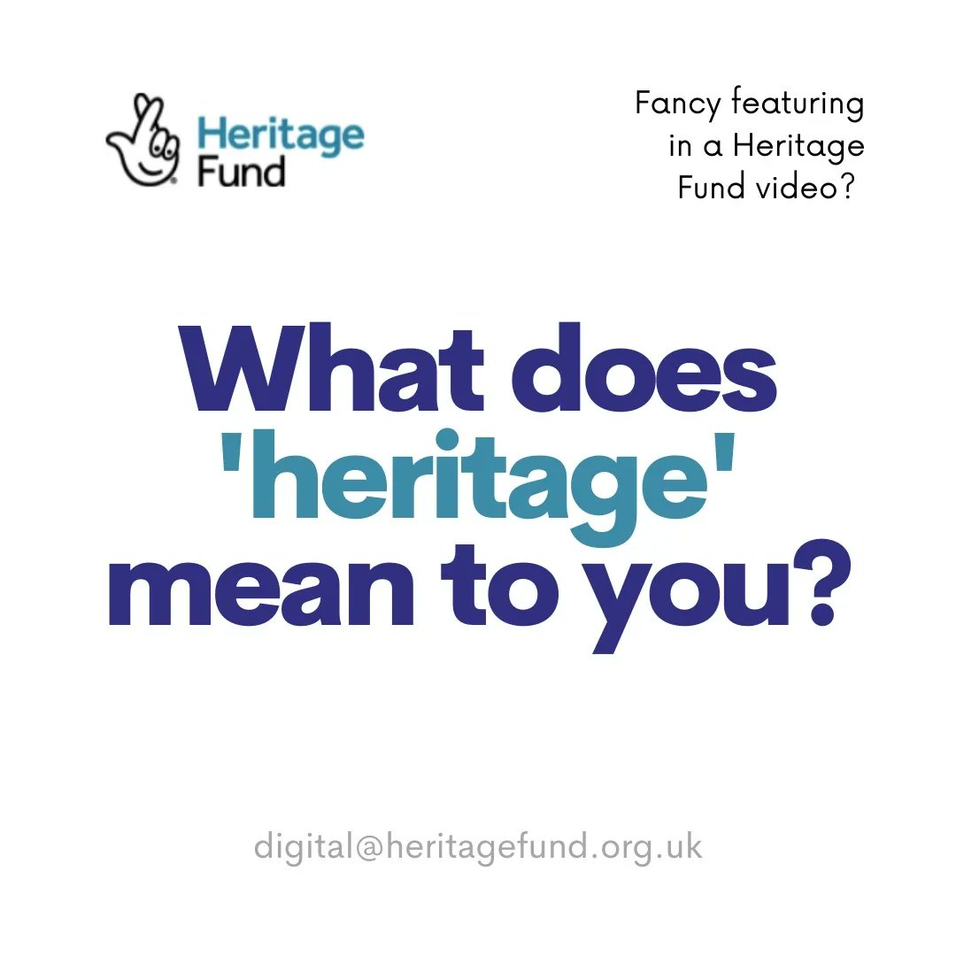 Fancy featuring in a Heritage Fund video? 🎥
We're working on a compilation film to demonstrate the breadth of heritage we fund and the Heritage Fund need your help to tell us what 'heritage' means to you. 

Find out more by emailing: digital@heritagefund.org.uk <a href="/HeritageFundUK/">The National Lottery Heritage Fund</a>