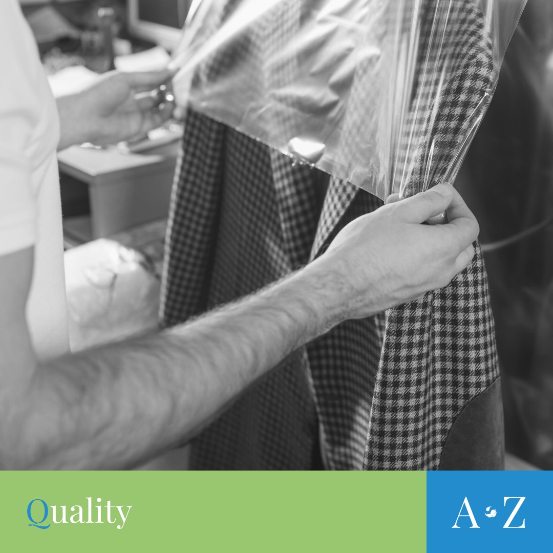 Q is for Quality.

Quality is in everything we do—from inspection to cleaning to finishing. Your items remain our top priority while in our care.