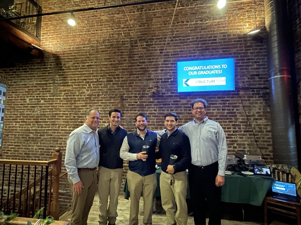 StructureTone's tweet photo. Congratulations to the recent graduates of our Rotational Project Engineer Program at #StructureToneNJ. We had a wonderful time celebrating this year's class and our accomplishments together! #STNJ https://t.co/oLL4UwAjEk