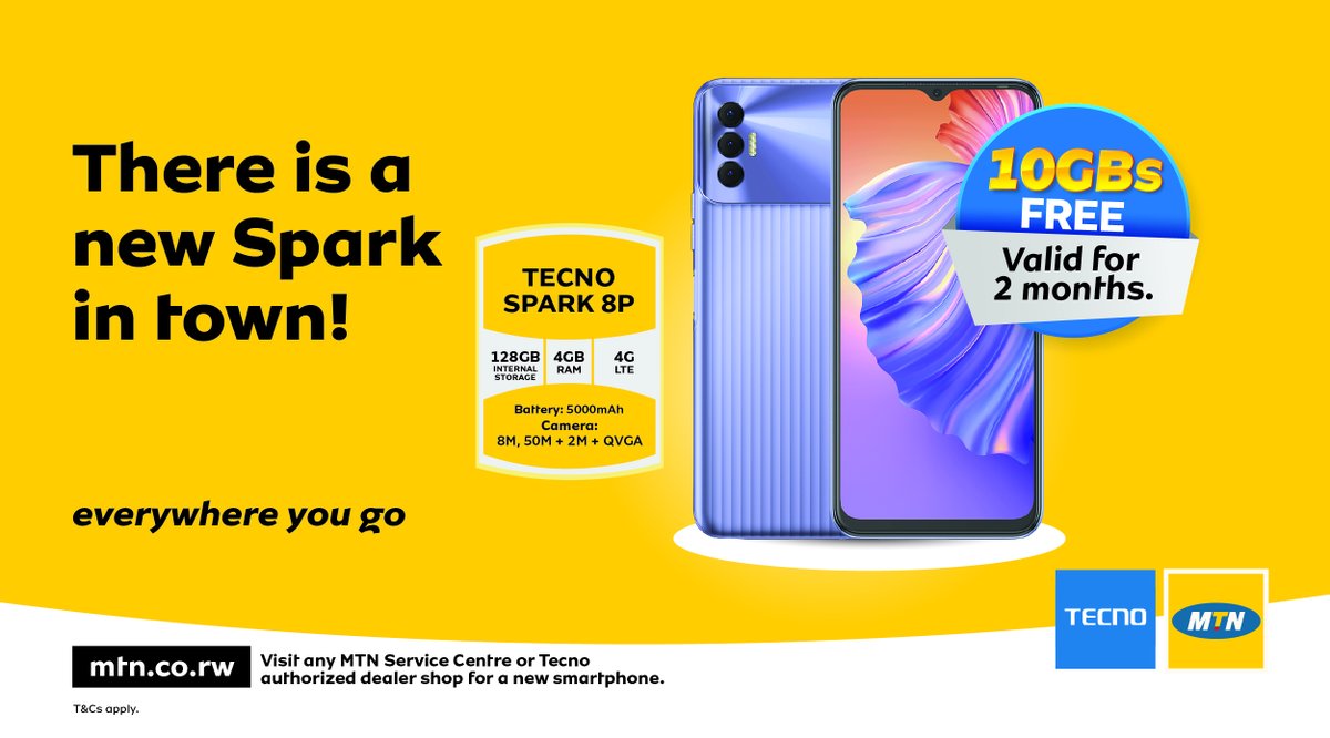 The perfect gift this holiday season🎉🎁!

Get you and your loved ones the Tecno Spark today, capture beautiful memories and get 10GBs free!

#BrighterLives.