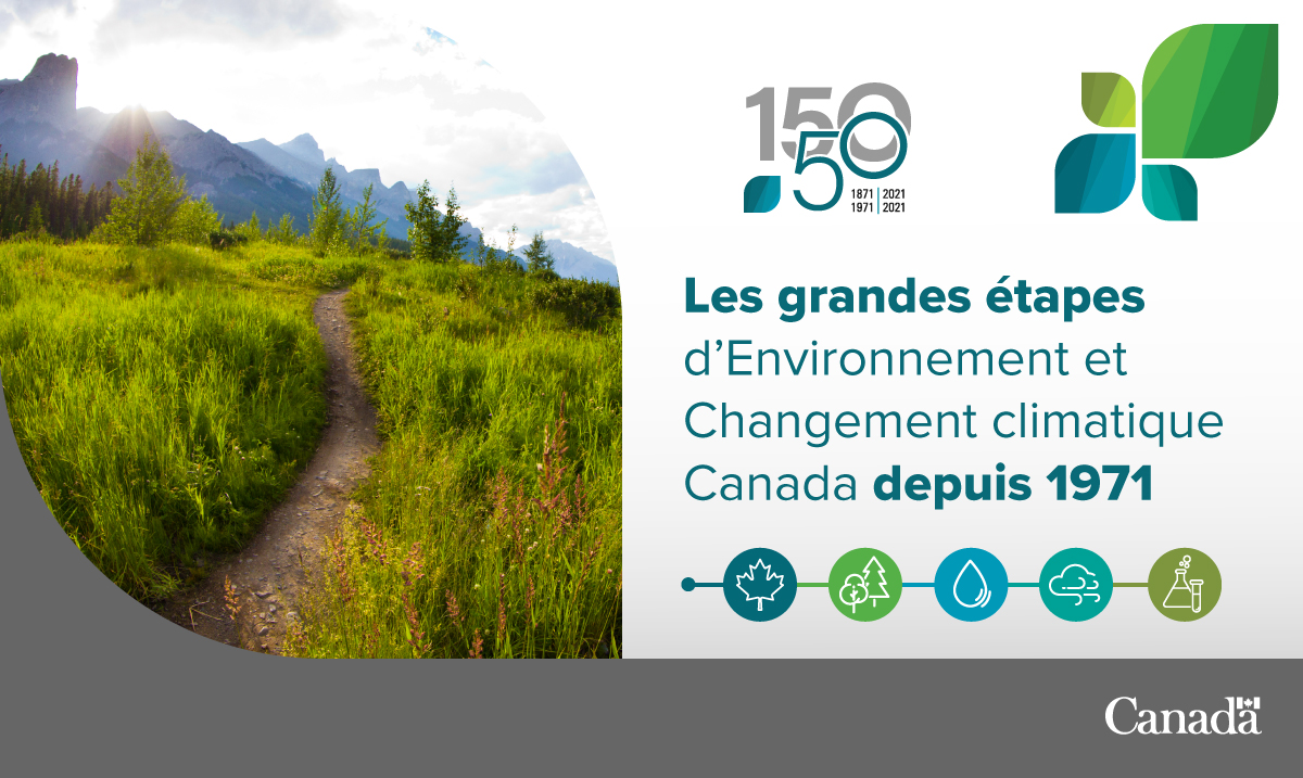 environnementca's tweet photo. Alors que nous approchons la fin de l’année marquant notre 50e anniversaire, découvrez notre chronologie des principales étapes et réalisations depuis la création officielle de notre ministère en 1971.
Apprenez-en plus : https://t.co/yFxhR7wXNI
#ECCC50 https://t.co/n2ZnzYeOpt