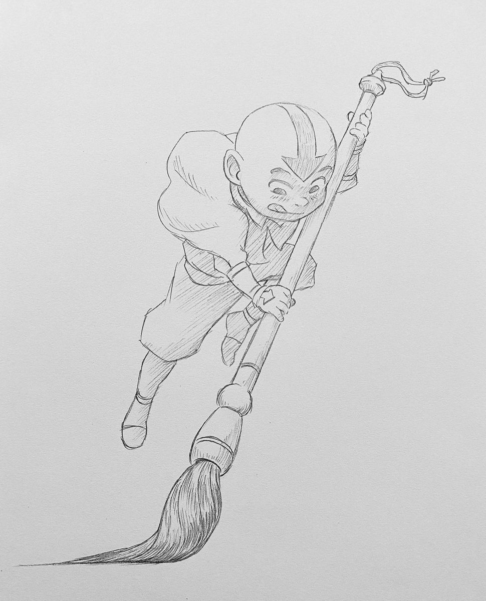 AvatarNews_'s tweet photo. New illustration of Aang by Bryan Konietzko 🖌️ https://t.co/MWGF6B7HiR