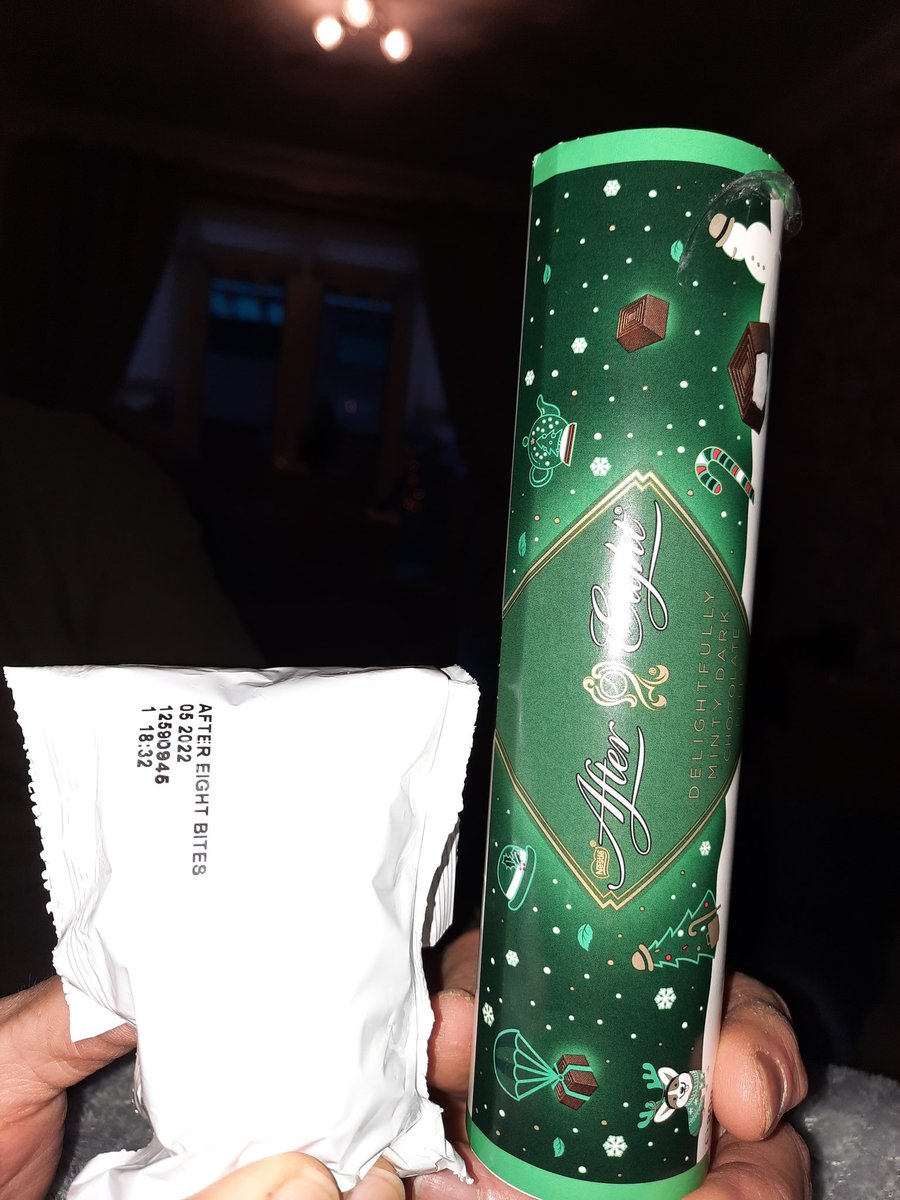 gerty32's tweet photo. @Nestle @AfterEightUKI Hubby isn't best pleased after opening his Xmas treats. 😯🎅 #halfabag #wherestherest #poor #chocolate #moan https://t.co/Ft2v6GylAI