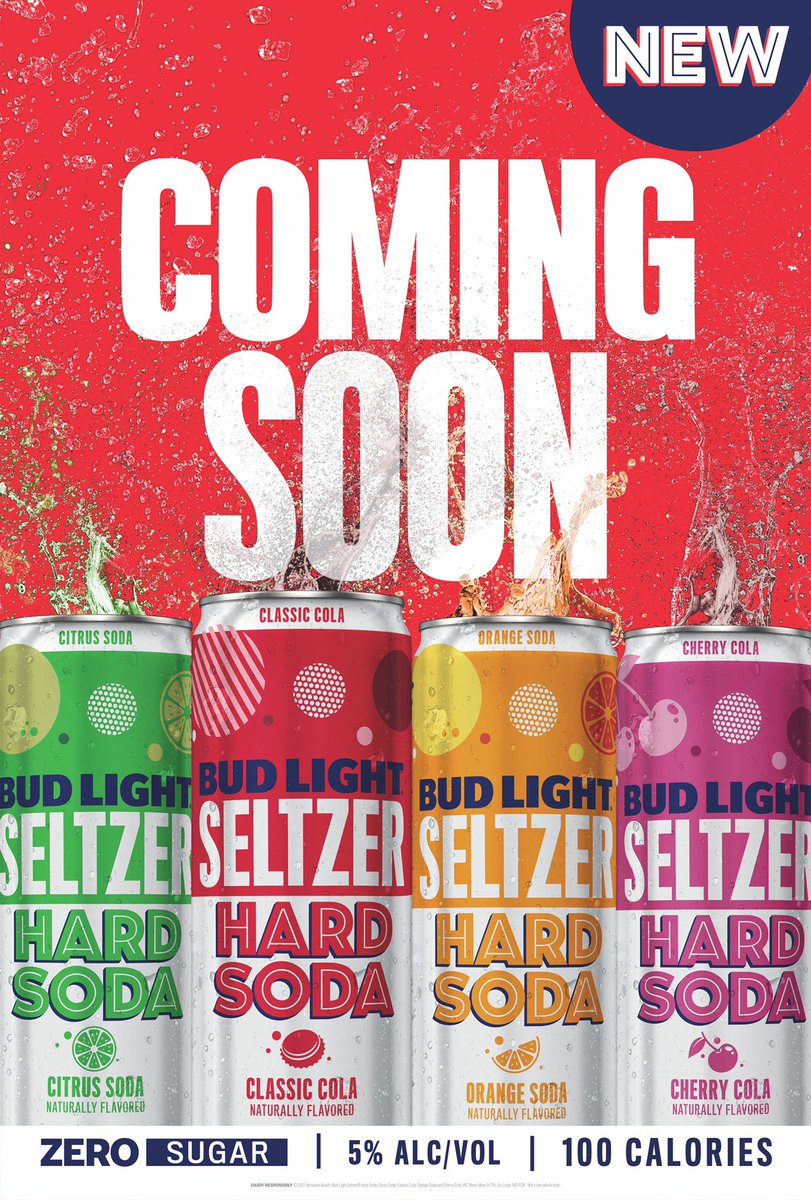 Light like Seltzer. Bold like Soda Pop! Orange you glad it’s got ZERO sugar?
#budlight #hardsoda #flavors #newyear