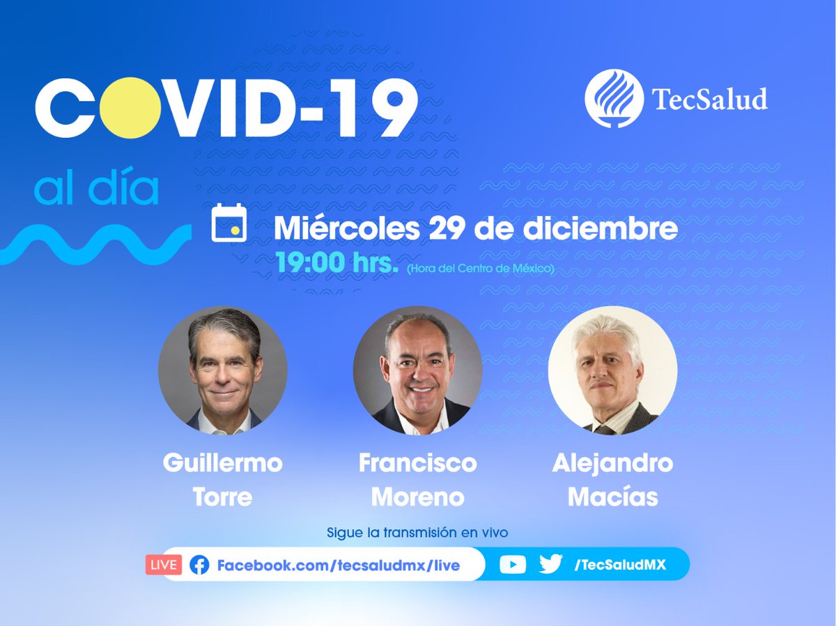 Mañana 7 pm en vivo con <a href="/doctormacias/">Alejandro Macias</a> y <a href="/GTorreAmione/">Guillermo Torre</a>, preguntas comunes en esta nueva ola de #COVID19