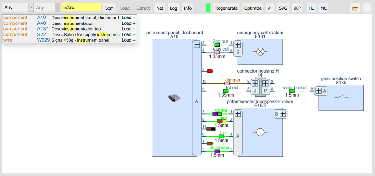 edadirect's tweet photo. How can you accelerate #wireharness development &amp; service? 
Readable dynamic schematics can now be autogenerated from connectivity models using #EEvision. Google-style search easily reveals key components, attributes, harnesses. Find out more: https://t.co/RD2MjLEU0E https://t.co/M0IGIgVrTl