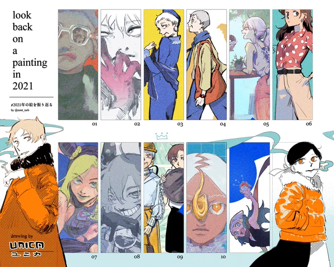 #2021年の絵を振り返る 
たくさん描きました!そして今までで一番たくさんの人に見てもらえました!ありがとうございます☕ 