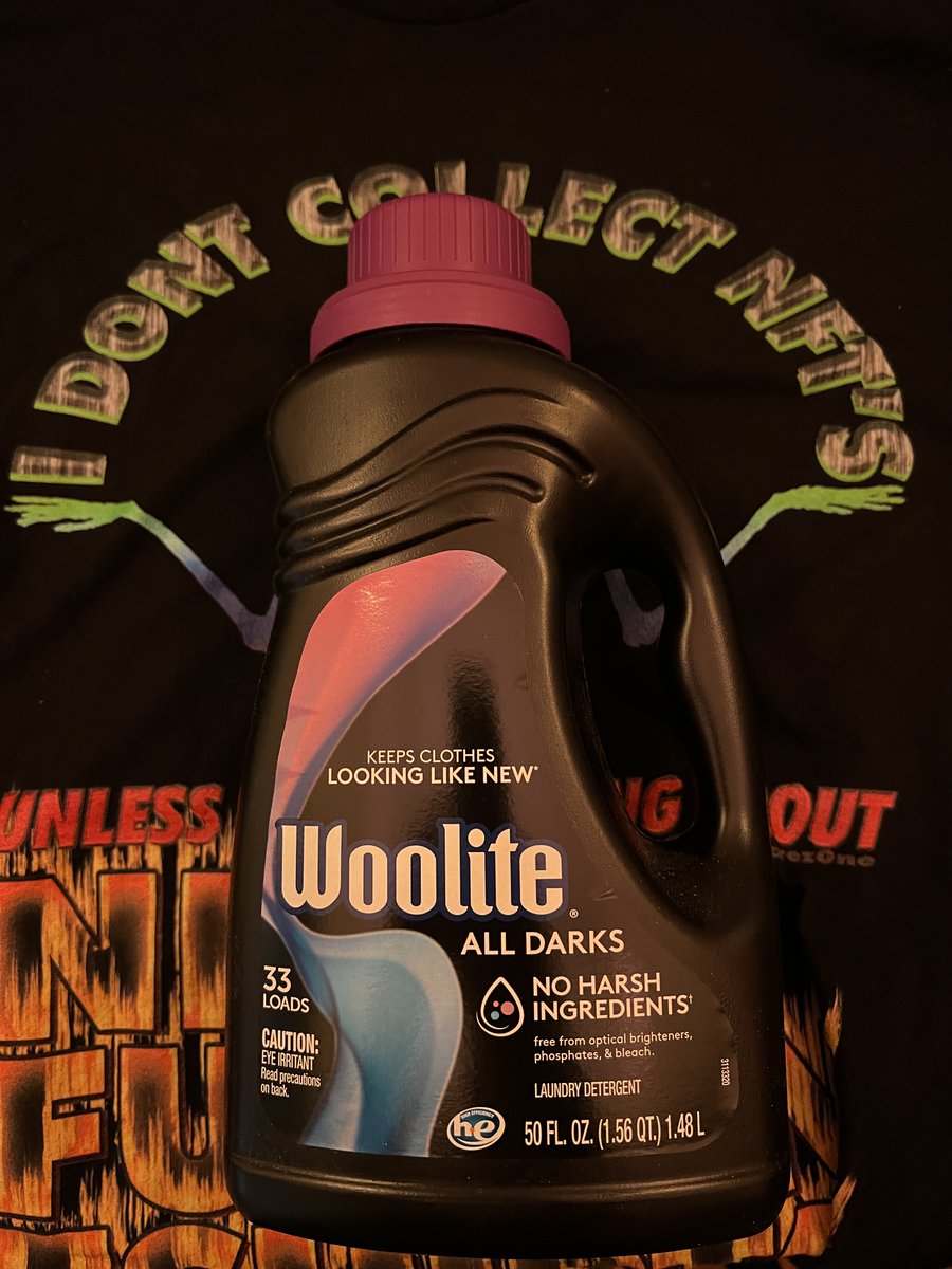 adafruit's tweet photo. Question! What's the best way to clean Nice F'ing TShirts? https://t.co/xxLkMkd5qv Here's what we use... 9 out of 10 goths recommend ... #cleanNft Woolite® Darks @Woolite #woolite https://t.co/dI50lfZOGj #NotSponsored #WEARENOTKIDDINGABOUTTHEDETERGENTTHOUGH it's good https://t.co/TVc3hCdavS