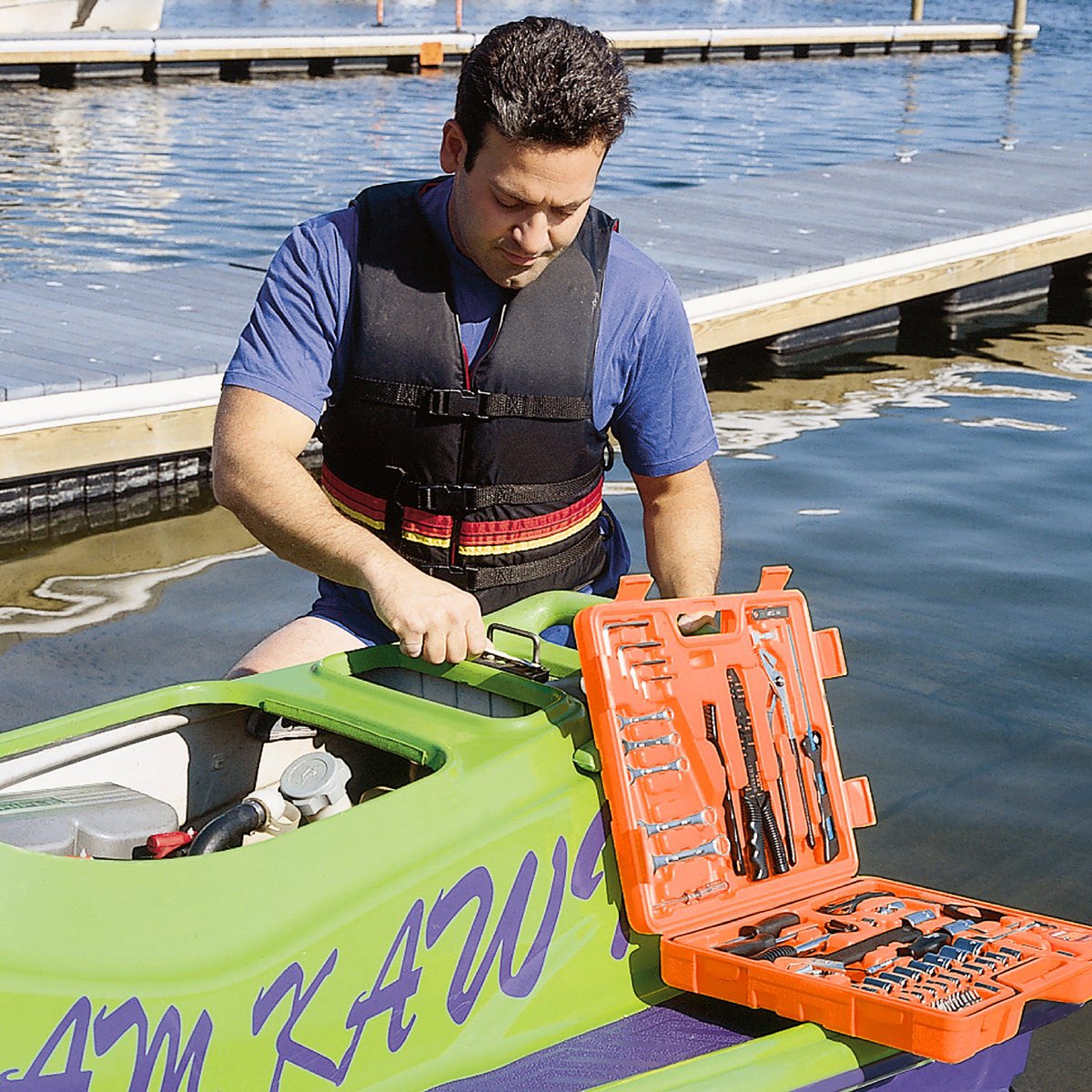 GreatNeckTools's tweet photo. Receive an Amazon gift card in your stocking? With rust-resistant tools and a carrying case that floats, this tool set was literally built for life on the water: https://t.co/4A3wmHgXfS https://t.co/ewXlouM0vp