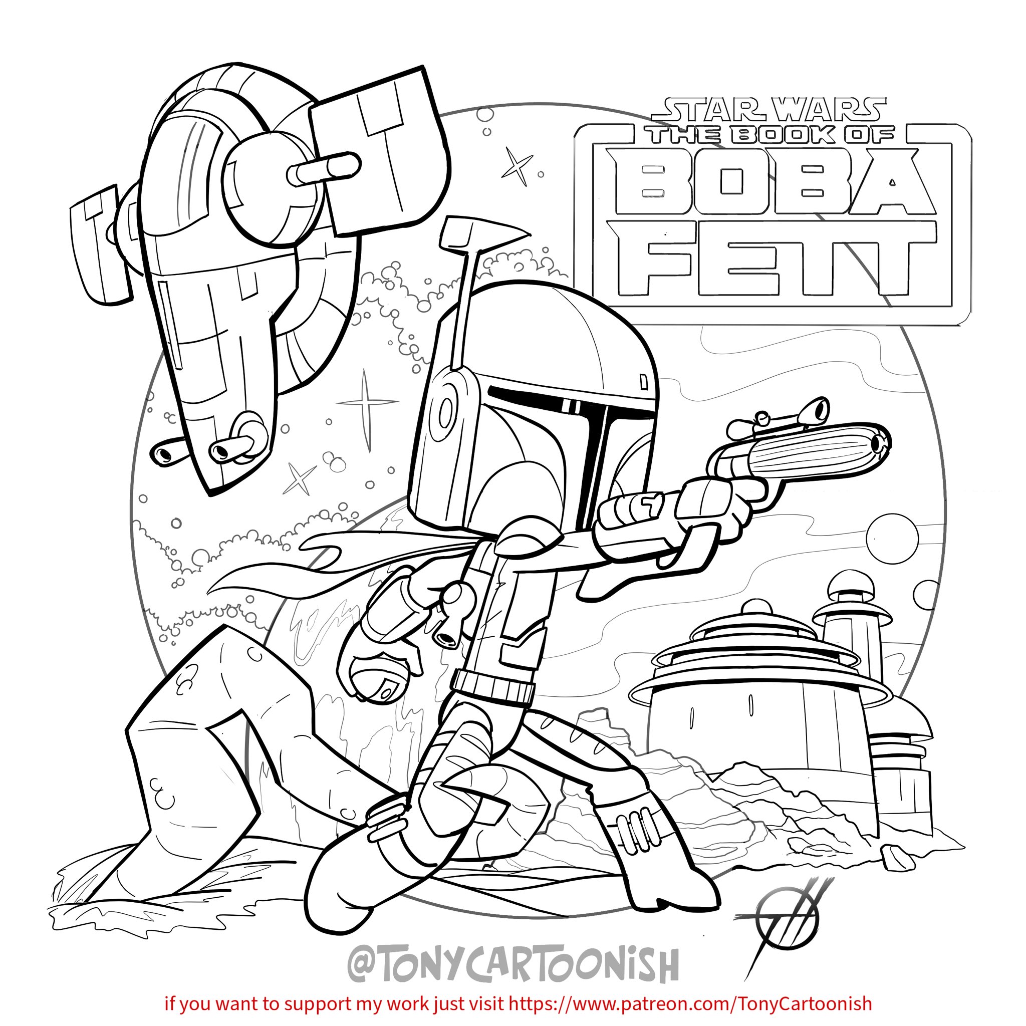 8200 Collections Boba Fett Coloring Pages Printable  HD