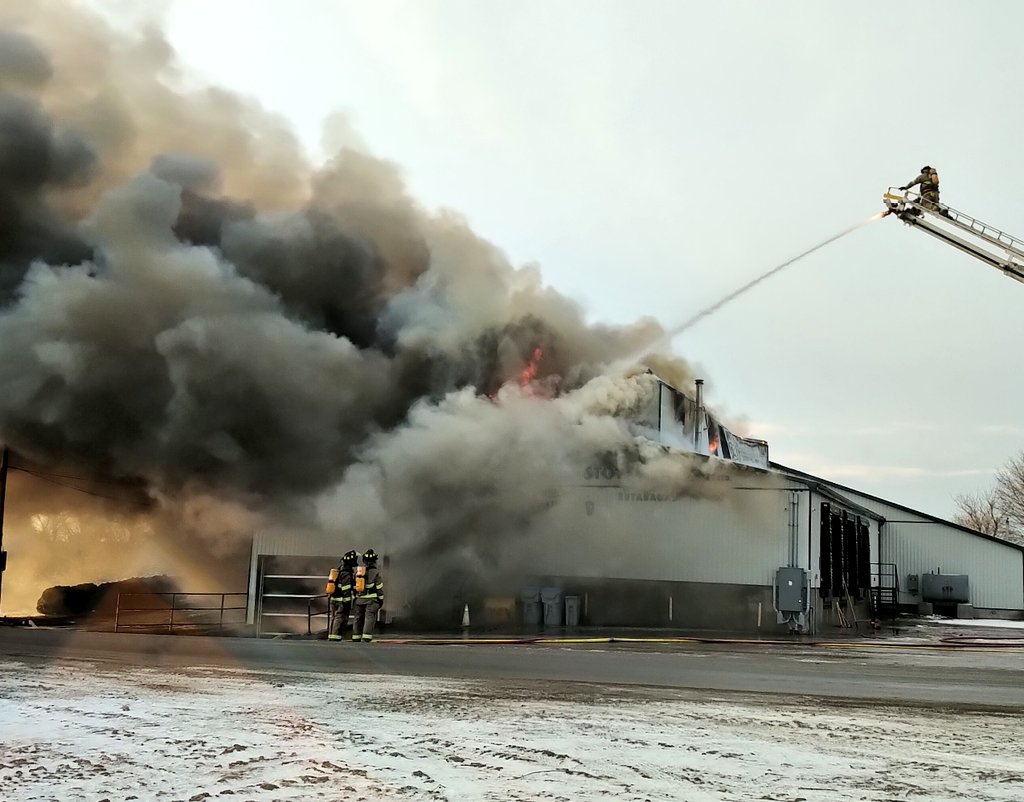 ChiefBillHunter's tweet photo. Your @PEFD_WPFD firefighters from #Mitchell #Sebringville #Milverton with mutual aid from @northperthfd #Monkton #Atwood #Listowel and @huroneastfire #Seaforth are battling a large fire North of Mitchell. Tankers are hauling water to the scene...please give them room to work. https://t.co/c0g7jvFsfT