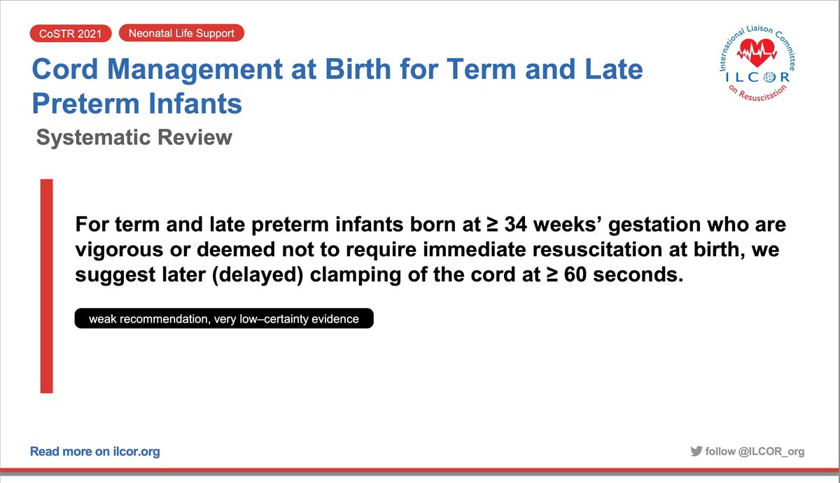 Research4Babies's tweet photo. When should we clamp the cord in Term infants? 
What does ILCOR recommend?

@99nicu
@NeonatalSociety
@NeoToday
@WHO
@OneYouthCanada
@ORCID_Org 
@Ilcor_org https://t.co/H4fyYWlpXo