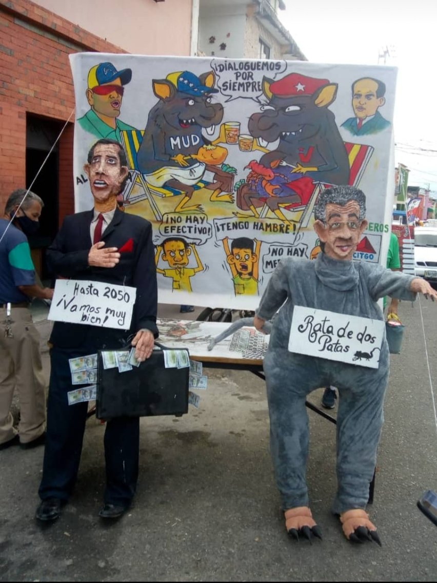 jersonotagle's tweet photo. los "AÑO VIEJO" q se quemaran este 31 a las 12 d la noche en la populosa "CONCORDIA" d San Cristóbal Edo. Táchira, 2 personas q la siguen cagando Guaidiota y Ramos Allup, la imagen habla por si sola... https://t.co/NcXkXcz48j