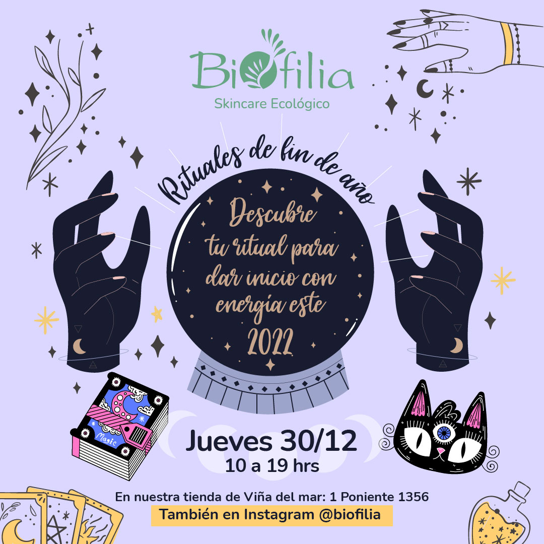BiofiliaChile's tweet photo. Este jueves en nuestra tienda de Viña estaremos dando consejos de rituales de fin de año. Ven a nuestra tienda de cosmética natural, vegana y ecológica 🥰✨
1 Poniente 1356 #Viñadelmar estamos entre 14 y 15 norte
Horario: 10 a 19 hrs. https://t.co/vaQOwhAMka