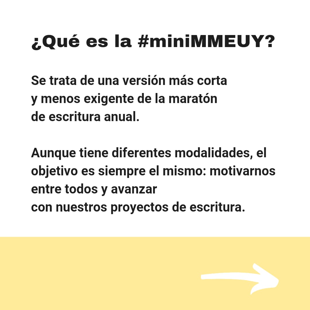 megamaratonuy's tweet photo. Se viene un nuevo año y, como ya es costumbre, lo arrancamos con una minimaratón de escritura de dos semanas 🤩

Después de un 2021 bastante flojo (lo admitimos, las responsabilidades nos agobiaron un poco), queremos volver con toda la energía para 2022. https://t.co/duvEEQi4lS