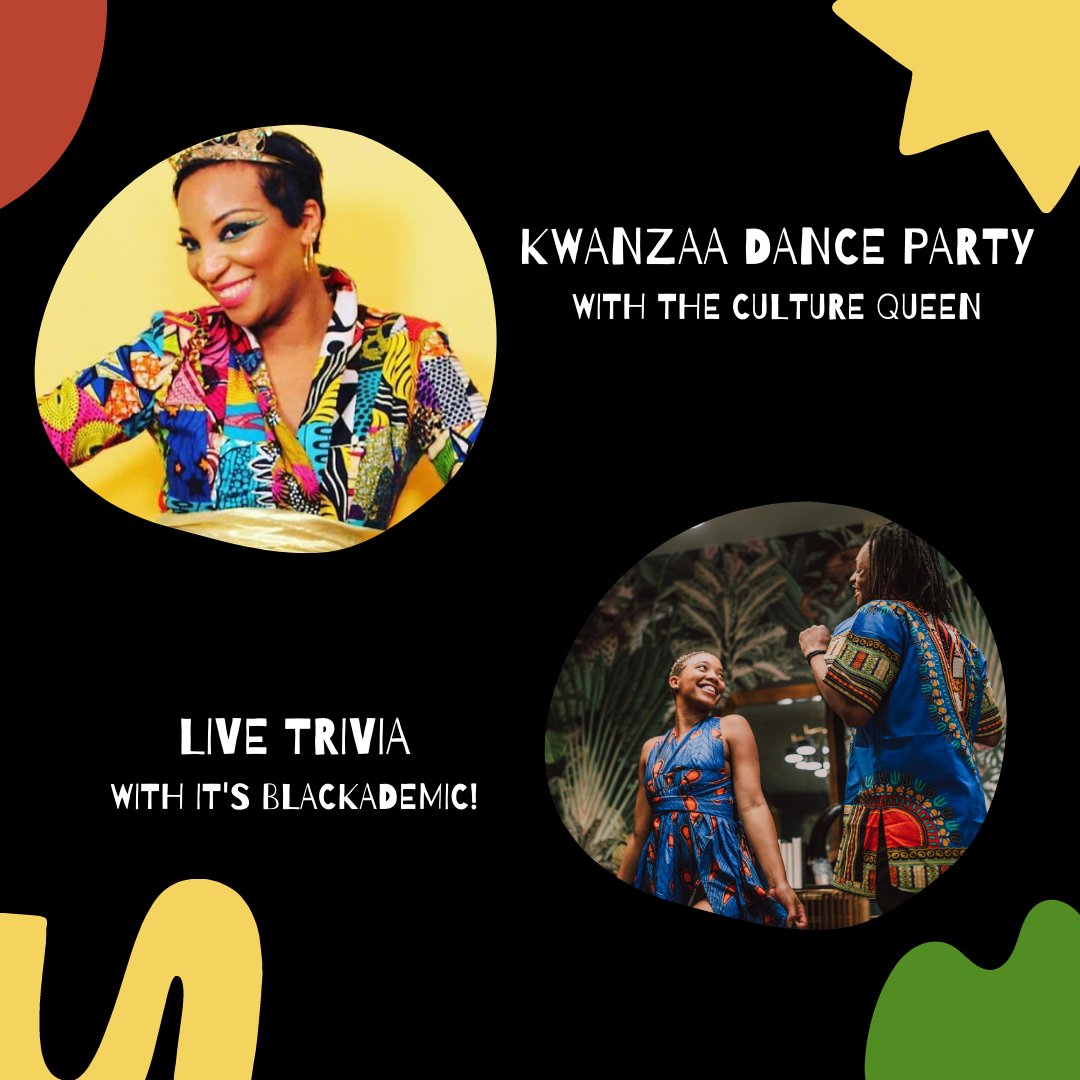 OritasCross's tweet photo. Don't forget that our virtual Family #Kwanzaa Event is this Thursday at 5:00PM ET!  @ImCultureQueen is coming to introduce us to the #KwanzaaSlide Challenge.  We'll also have @ItsBlackademic leading us in a live trivia game. We'll be streaming on our Facebook &amp; YouTube pages! https://t.co/0INXPfy98U
