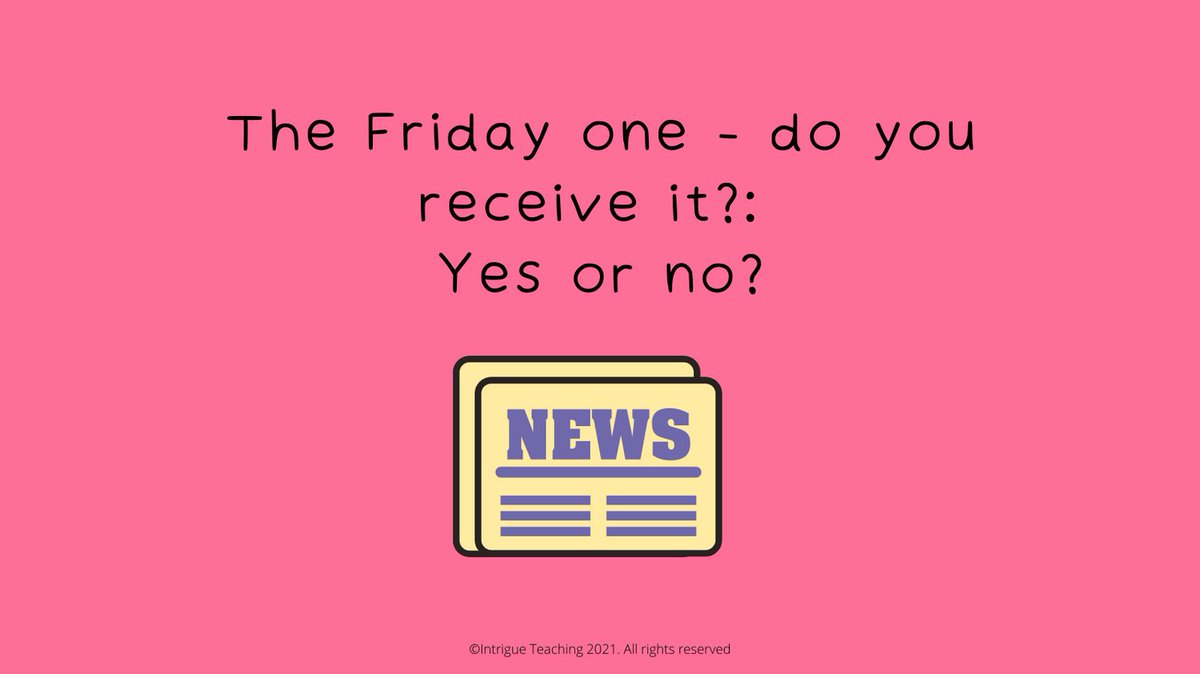 HumeMetcalfe's tweet image. Can I ask you something?

Do you receive &apos;The Friday one - a round up of the week&apos; report from me? (if you have no idea what I&apos;m talking about, choose no!)

Just comment Y or N

Thank you so much in advance!

To find out more:
intrigueteaching.kartra.com/page/Signup

#intrigueteaching #ect2021