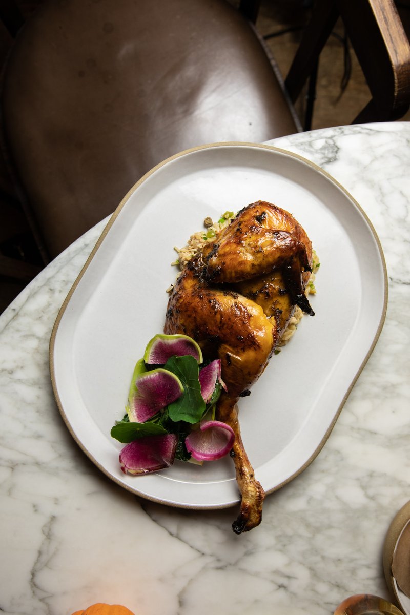 Taste the difference of pasture-raised poultry who roam free on the land we share. We source our Heritage Poulet Rouge chicken from <a href="/FossilFarms/">Fossil Farms</a>, ensuring our poultry is only fed farm-local vegetarian feed.