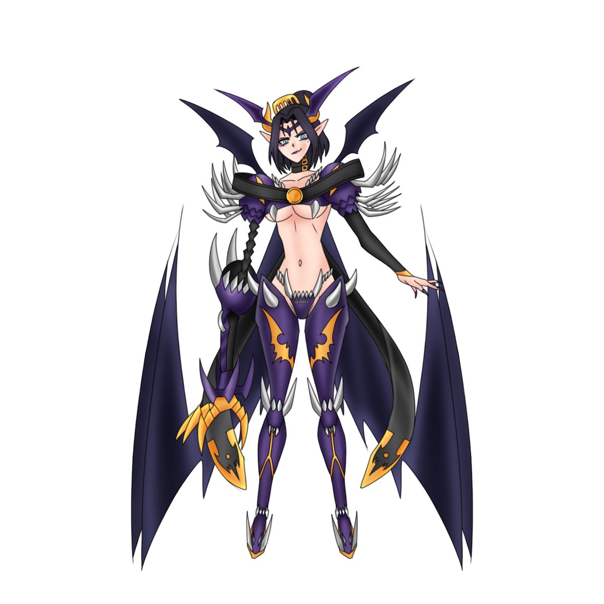 skullki4's tweet image. Selenemon #commission for 
@Alecmorris30
 #jogress .A fusion of Lilithmon and NeoVamdemon.
#digimon #digitalmonster #fakemon #commissionsopen