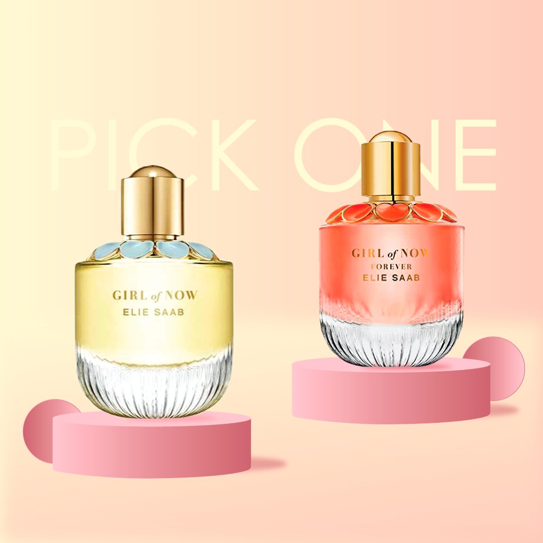 Which one do you choose between this stunning masterwork by Elie Saab? The individuality of grandeur and class in this luxury Girl of Now Shine or the perky and playful Girl of Now Forever edition, which bottled up a tantalizing and intriguing sniff.

#glamorx #GirlOfNow #Pickone