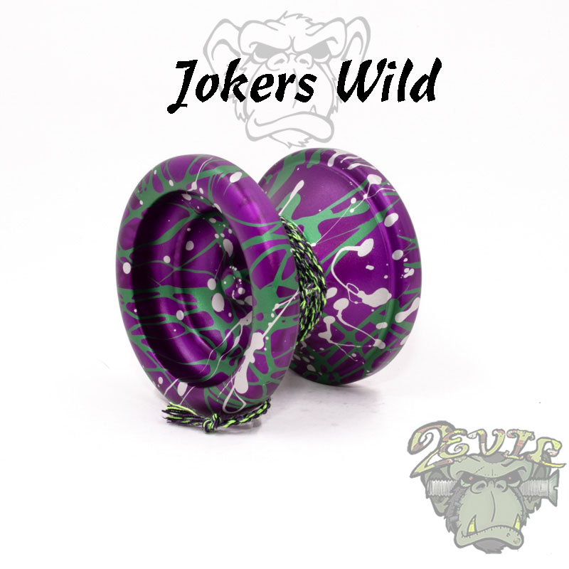 monkeyfingeryo's tweet image. Originally produced on our Begleri Jokers Wild is the signature colourway of Ben who always puts a smile on everyone.  Jokers Wild is another #MFDArtistProof on a #2Evil throw.  #MFD #MonkeyfingeRyoyo

Drop Dec 31, 1:00 PM MT
Livestream Dec 29, 7:00 PM MT