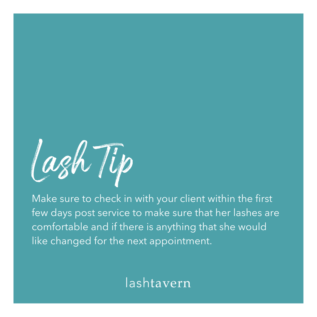 lashtavern's tweet photo. How many of you do a post appointment check in? This is vital when it comes to your customer service ✨

#LashTips #LashFacts #LashArtistTips #NeedToKnow #LashEducation #TipTuesday #Lashing #TipTipHooray https://t.co/FRJ6UPbZsJ