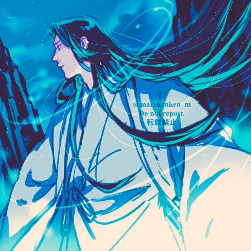 「夜のらくがき。藍忘機。
#魔道祖師 #魔道祖师 #MDZS 」|稀のイラスト