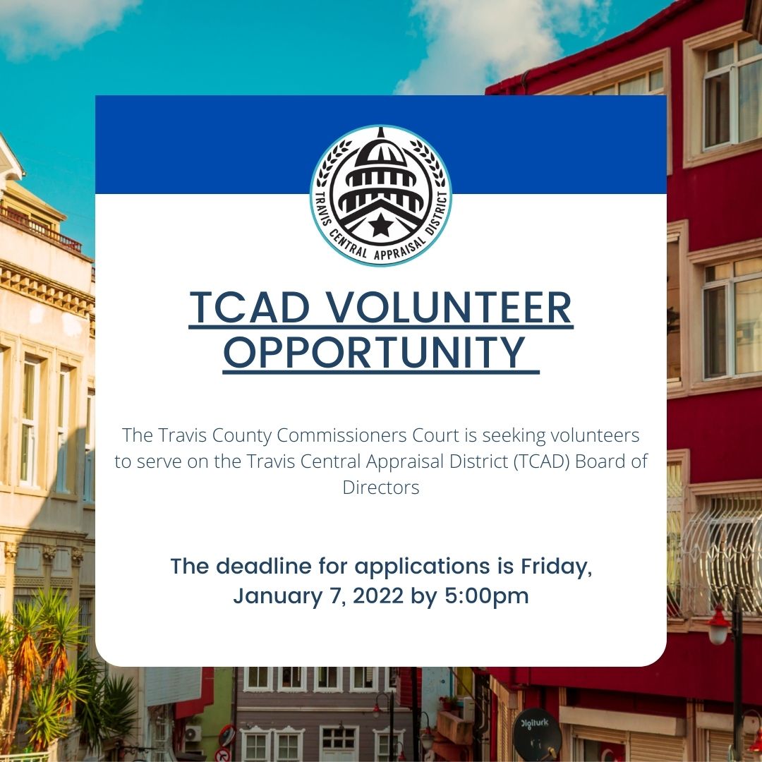 The deadline to apply to serve on the TCAD Board of Directors has once again extended👀 Get those applications in if you're a Travis County resident and would like to be considered‼️

To apply, please visit: traviscountytx.gov/igr/board-appo…