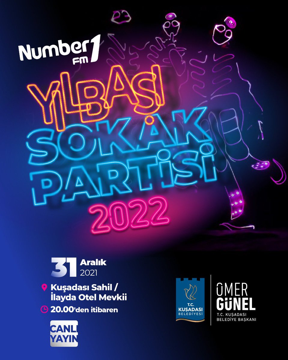 Yılbaşı Sokak Partisi’ne hazır mısınız? 😎

31 Aralık günü saat:20.00’de Atatürk Bulvarı’nda buluşalım! 🎊
#2022