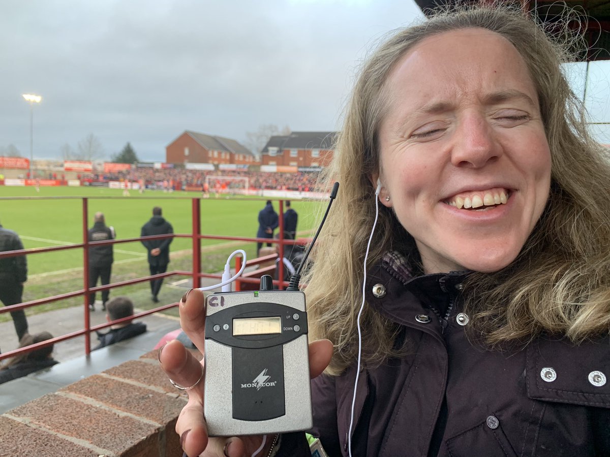 loraturnham's tweet photo. Thank you to @WrexhamDSA for providing audio descriptive commentary of the @altrinchamfc @Wrexham_AFC match today making sport more accessible for the #Blind and #VisuallyImpaired

Would be fantastic to see more clubs making use of this service @AlanMarchSport https://t.co/SndHBFBdGO