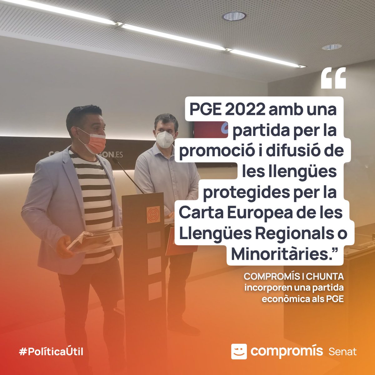 carlesmulet's tweet photo. ✊ hem aconseguit que es destinen 1,6 milions d'€ x la defensa de les llengües pròpies de PV, Balears, Aragó, Navarra, País Basc, Astúries, Galícia ( i també Regió Lleonesa, Cantabria, Extremadura...): totes les protegides per la Carta Europea

👉https://t.co/yPx35Kkzrv https://t.co/aR5cPWFlqf
